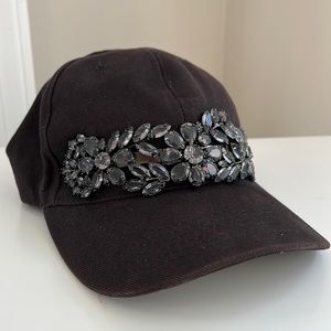 BCBG Baseball Hat with crystal beading